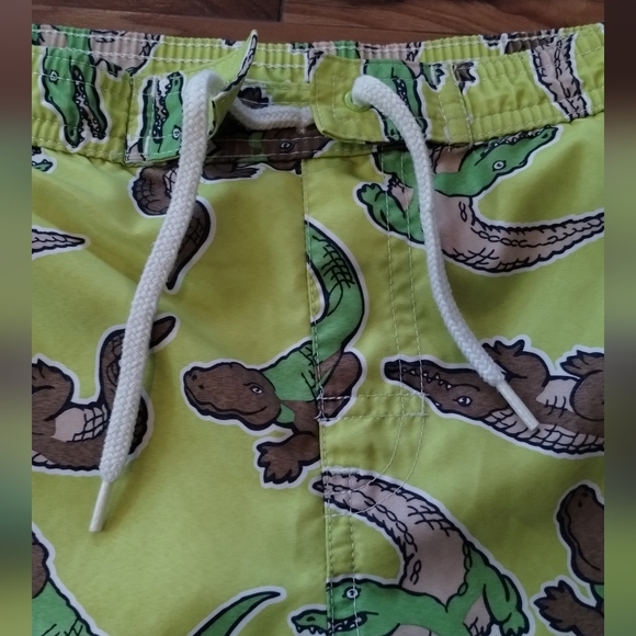 Greendog Alligator crocodile Green Water Board Swimwear Surf Trunks boy size 6 - Picture 5 of 16